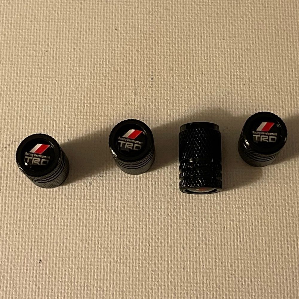Toyota TRD valve Stem caps in Black set of 4 NWT